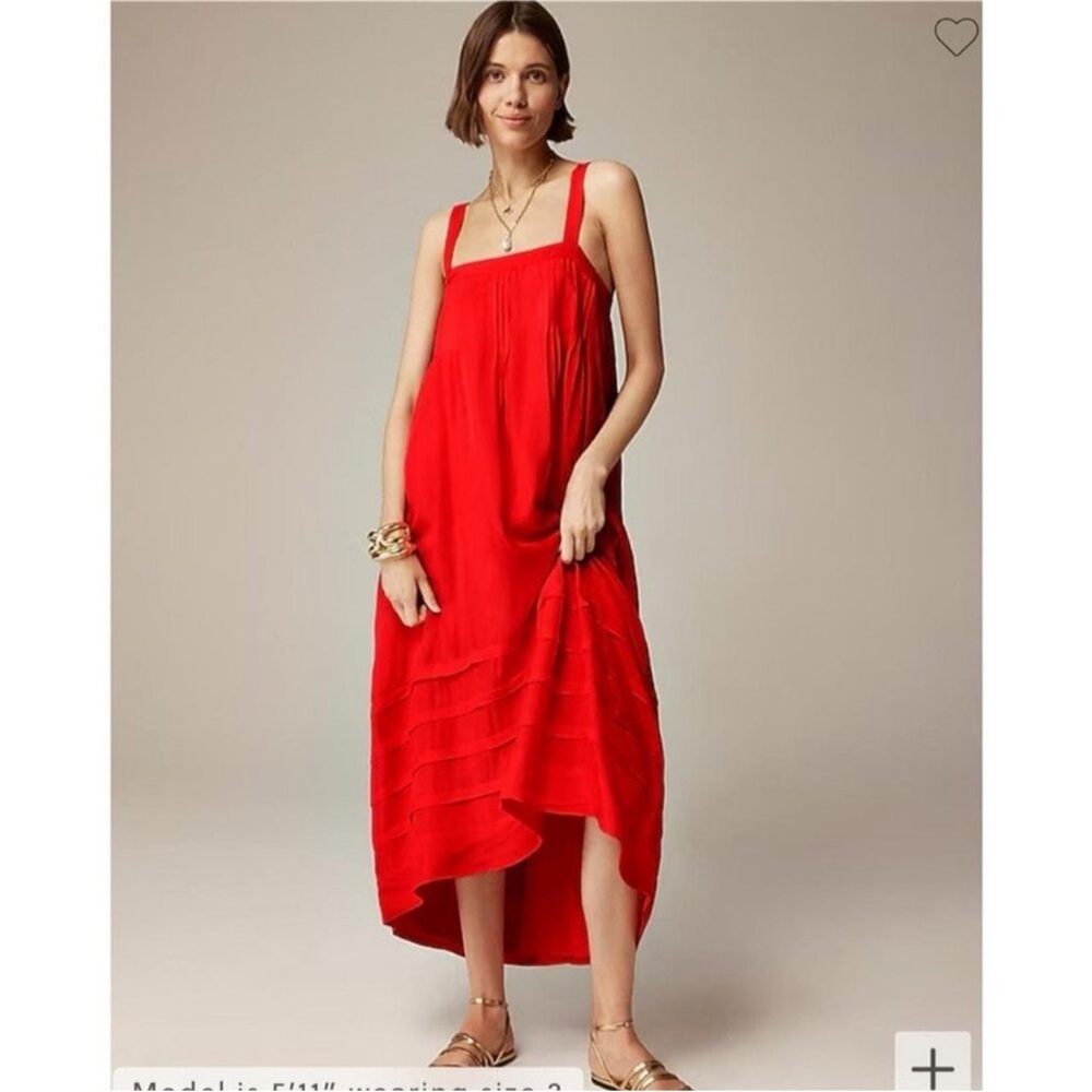 NWT 
J crew Pintuck shift dress in viscose organza